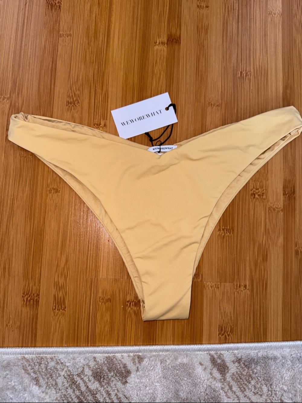 WeWoreWhat Pale Yellow Delilah Bikini Bottom